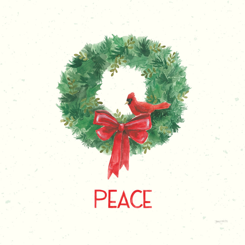 Seasons Greetings IV - Imprimé, H 12 po x l 12 po x P 1,25 po, Non, Toile encadrée noire