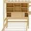 Lit mezzanine avec bureau intégré et escalier-60981173
