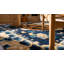 Blue Antique Small Scatter Size Square Shape Chinese Dragon Cloud Band Ningxia Rug