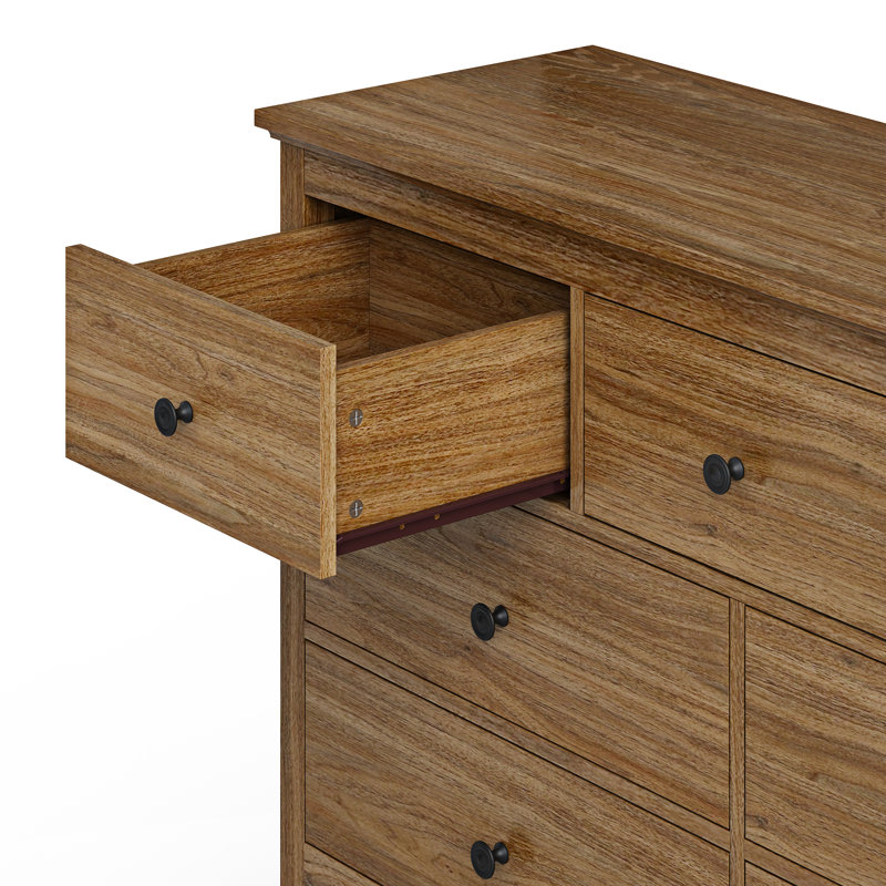 Marianne 7 - Drawer Dresser, Rustic Oak