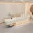 Modern Minimalist Beige Baked Enamel Creative Design Reception Desk