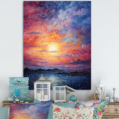 «Colorful Colorful Photo Infinite Horizons I - Nautique et plage, art mural sur toile