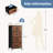  2/4-Drawer Dresser with Metal Frame & Wood Top, Fabric Storage Organizer, Black/Gray/Brown/White-1964554263