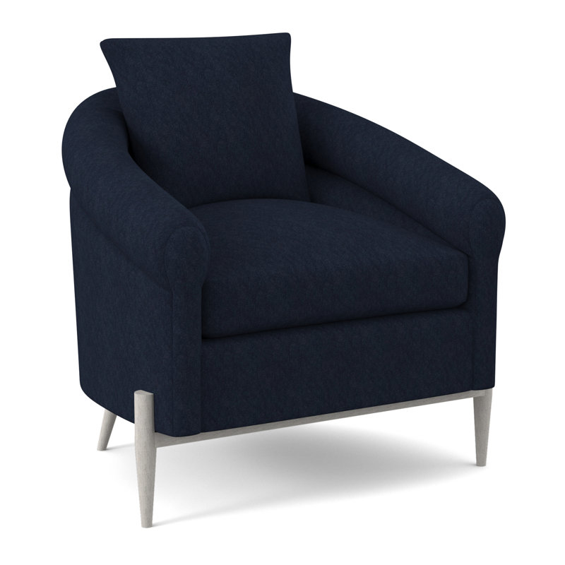 Jaxson Upholstered Armchair, Bisque, Margaret Ebony Polyester Blend