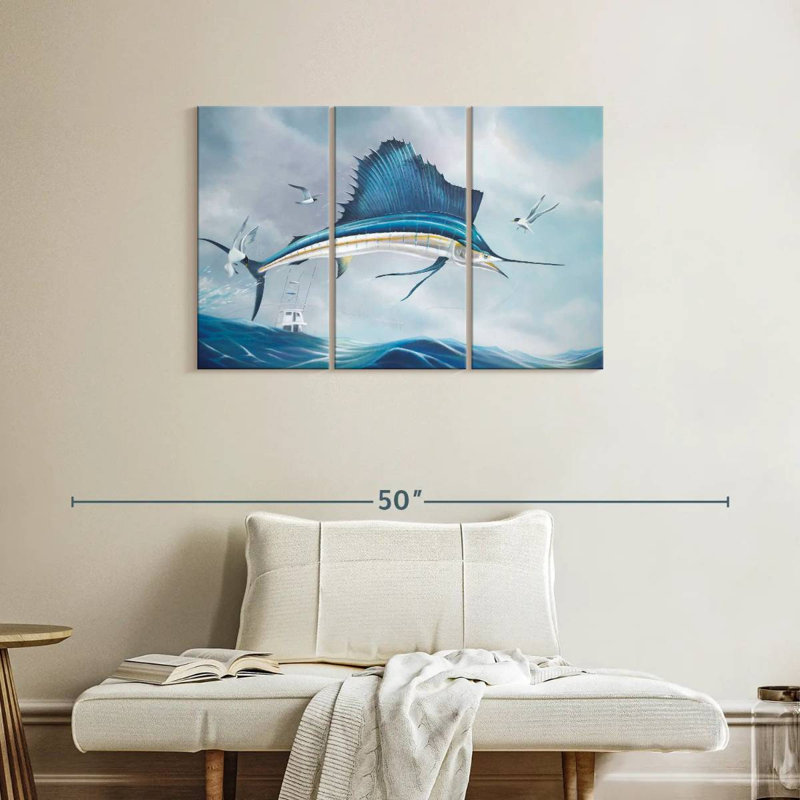 Blue Marlin, 24" H x 38" W