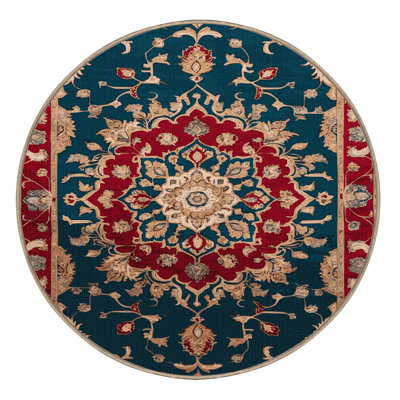 Tapis brun Tabriz lavable à la machine