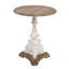 Table d'appoint ronde antique blanc, campagne française-1853941205