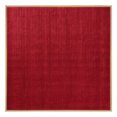 Tapis rouge uni lavable à la machine
