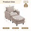 Chaise d'appoint rembourrée simple 35 po avec accoudoirs et pieds de repose-pieds mobiles Brannen-759848133