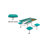 Mobile Stool Table - Rectangle - 4 Stools