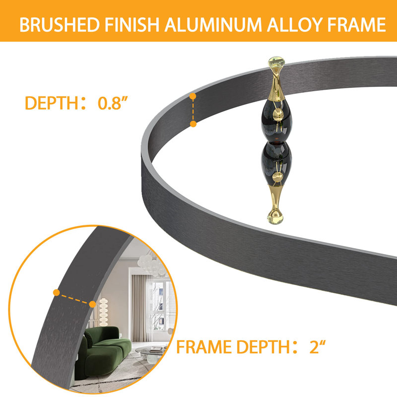 Metal Oval Mirror