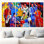 Abstrait, impression sur toile, musique élégante