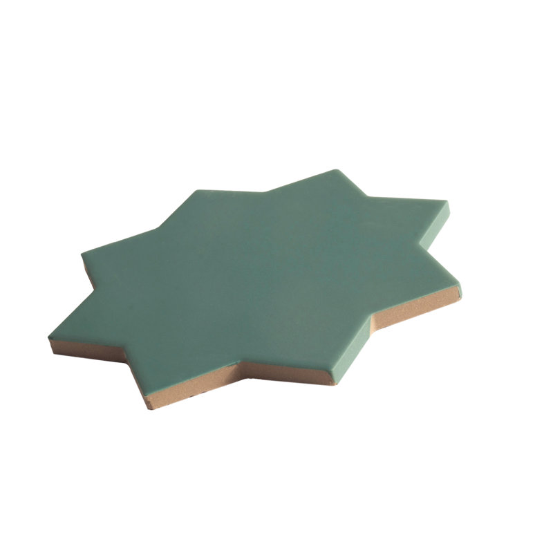 Seville Sage Green 7 in. Star with Pure White 5 in. Cross Matte Porcelain Wall and Floor Tile (10.62 sq ft/case) - 68 Pack