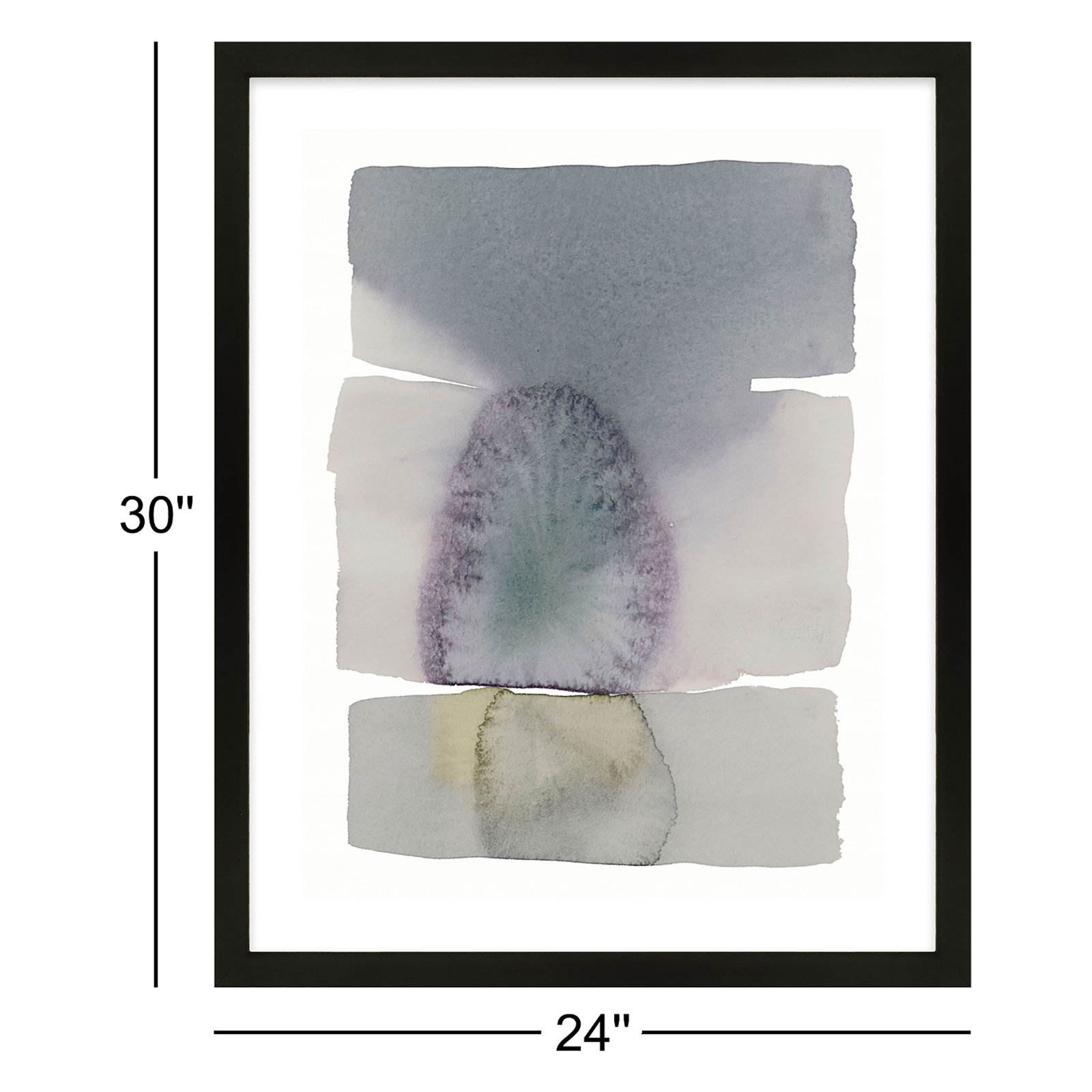 Gray On Gray 5 by Jacques Pilon, Black Framed, 30" H x 24" W
