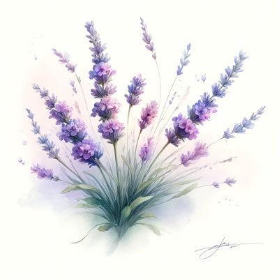Tranquil Lavender Bloom Wrapped Canvas Printing Art