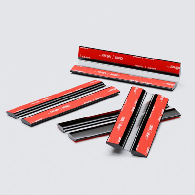 4x 100 mm Black Acrylic Flexible Hinges, Self-Adhesive, No Glue Required