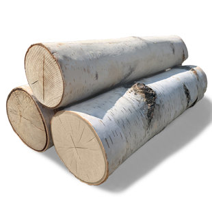 Realistic Faux Decorative Paper Birch Bark Branches Log Bundle -   Log Cabin Decor