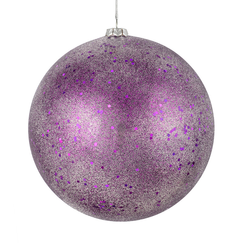 Boule scintillante transparente, Prune, H 4,75 po x l 4,75 po x P 4,75 po