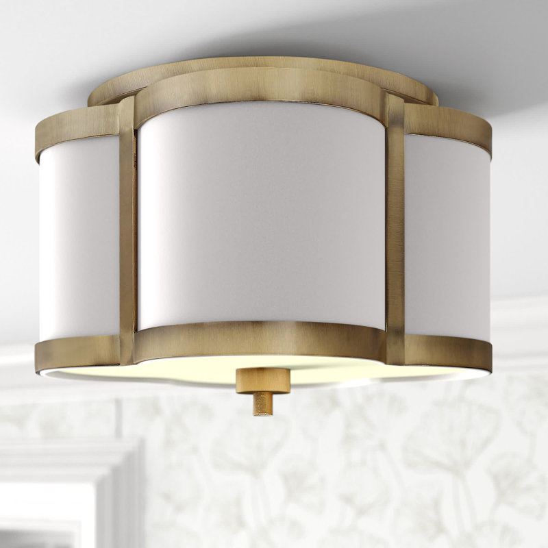 Luxton 3-Light Flush Mount in Brass, 11.75" H x 16" W x 16" D, Brass