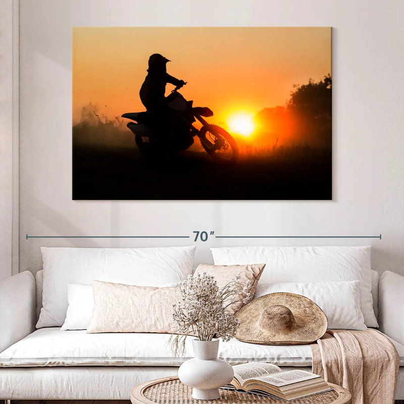 Sireci Motocross Sunset Ride, 24" H x 36" W