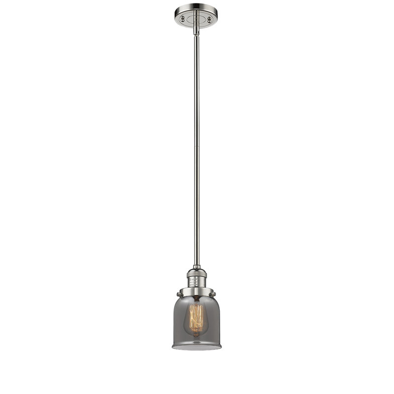 Hardison 1 - Light Single Pendant, Plated Smoked, Polished Nickel