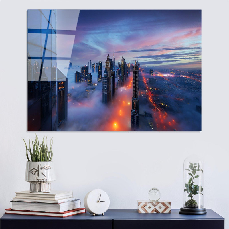 Stunning Tempered Glass Wall Art Painting, 27.6 x 39.4 inches | 100% Tempered Glass, Thickness: 0.16 inches | Elegant Home Decor for Living Room or Office, Durable & Easy to Clean, Perfect Gift Idea
