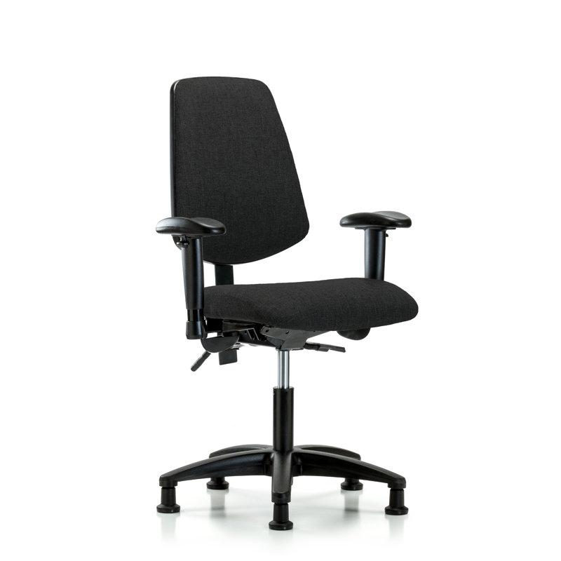 Desirae Task Chair, Black, Glides, No Tilt Feature