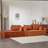 110" Wide Corduroy L Shape Sectional Couch with Chaise-569628293
