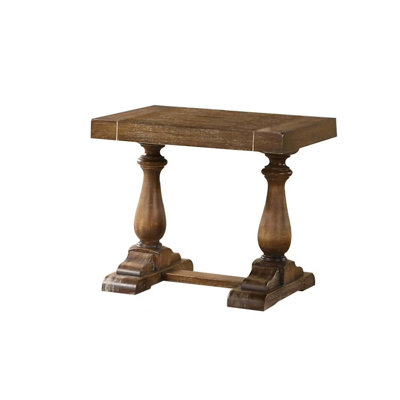 Transitional Wood End Table, Rectangle Side Table