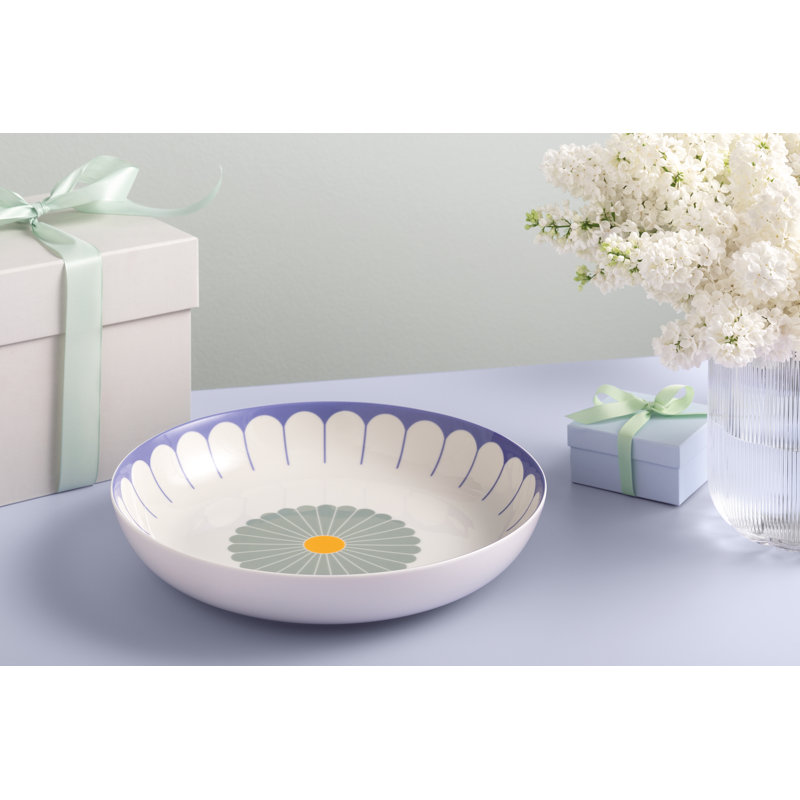Villeroy & Boch Fleur Couleur Collection Large Salad Bowl, Premium Porcelain, Made in Germany, Dishwasher & Microwave Safe, Serving Bowl, 115 oz Capacity, 15 x 2.75 in, Multicolored