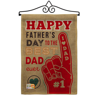 Double Sided 18.5'' H x 13'' W Burlap Father's Day Garden Flag