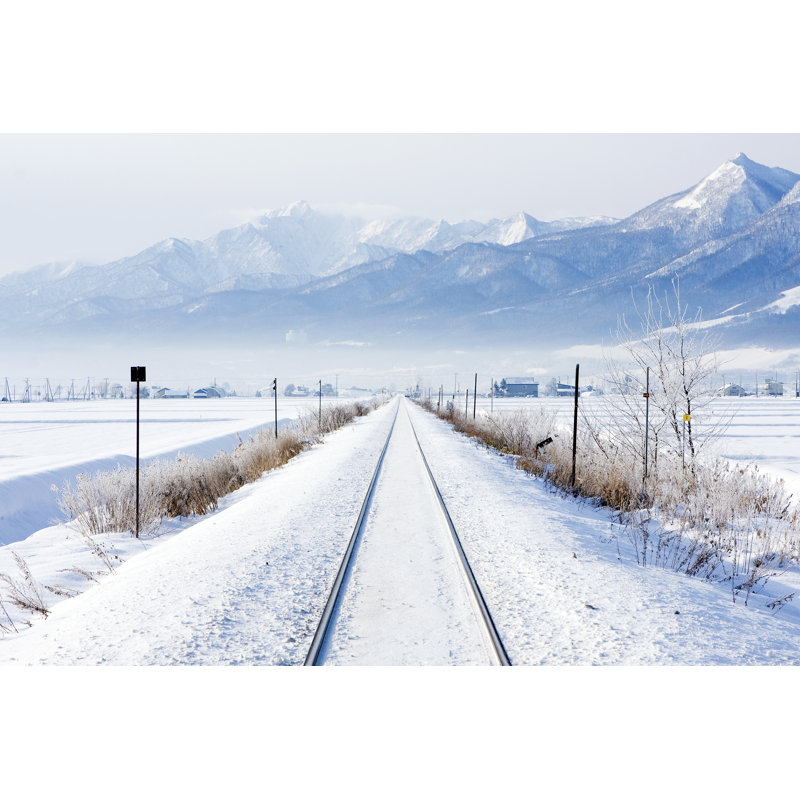 Talida " Winter Railroad " by Backmiya, 12" W x 8" H