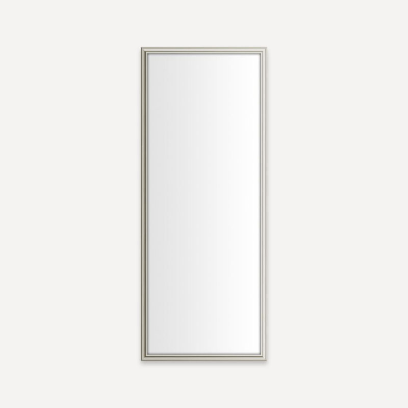 Main Line Full Length Mirror with Rosemont Frame, Nickel, 39.5" H x 15.13" W