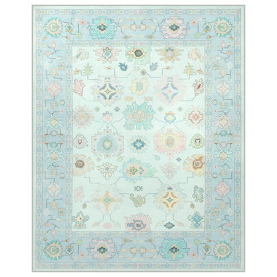 Boho Oushak Area Rugs, Colorful Washable Non-Slip Rugs, Oriental Floral Soft Ultra Thin Indoor Carpet