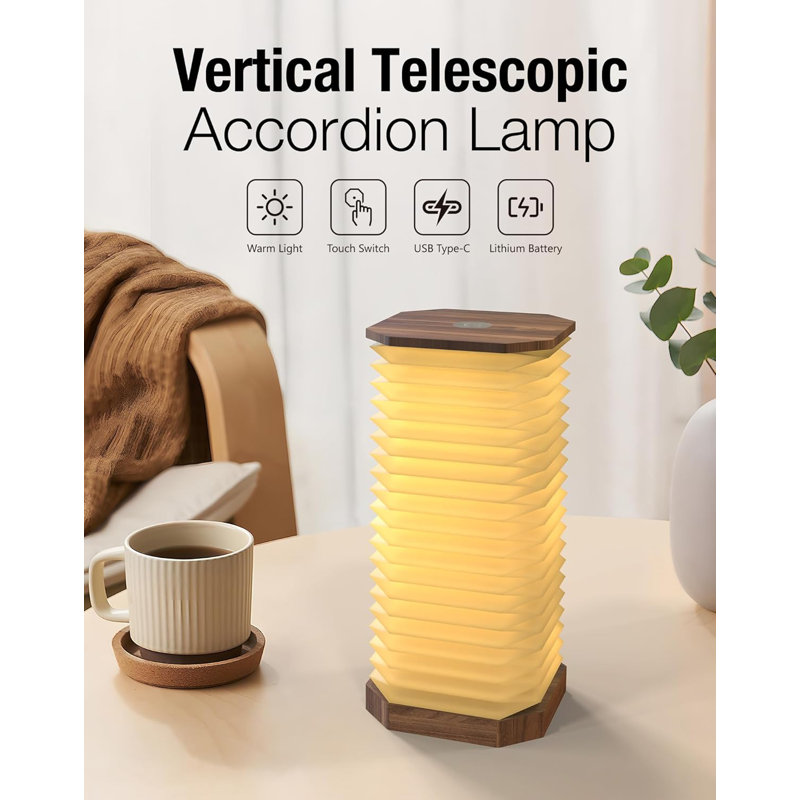 Warm Light Vertical Accordion Lamp