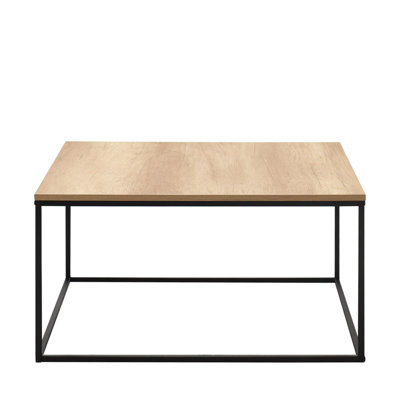 Table basse moderne et industrielle de 31,5 po x 16,5 po x 31,5 po | 100% panneau de particules enduit de mélamine, épaisseur: 0,6 pouce | Structure en métal robuste | Design élégant pour le salon et les espaces de bureau