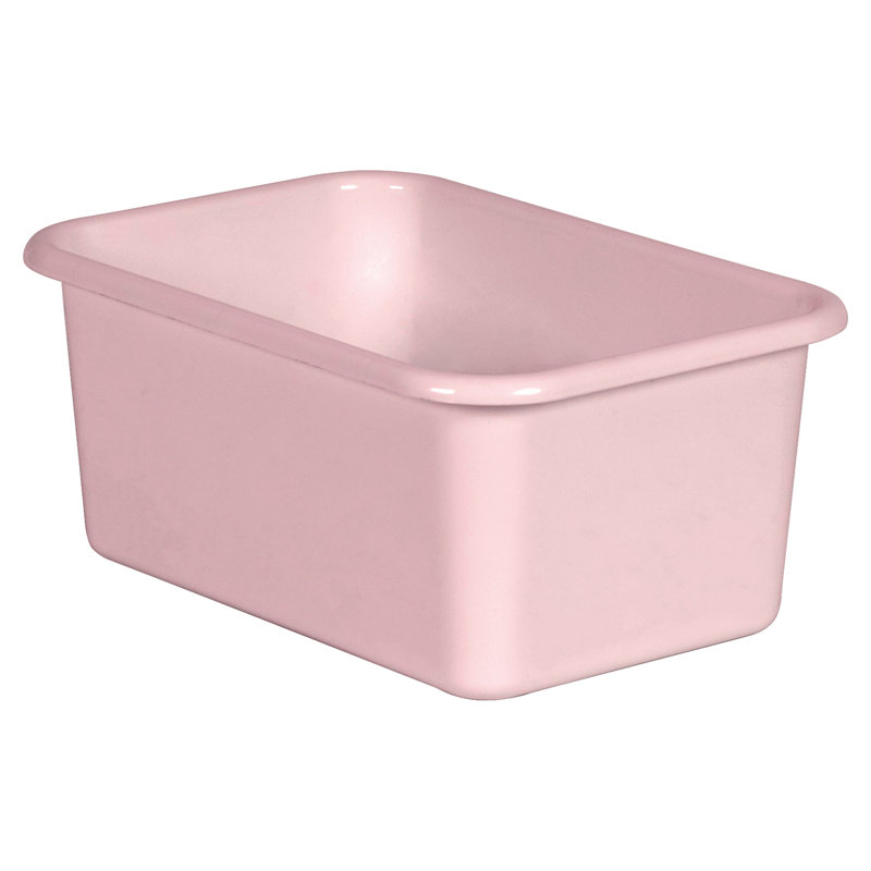 Ensemble de bacs en plastique, Rosé, H 7,75 po x l 11,38 po x P 5 po