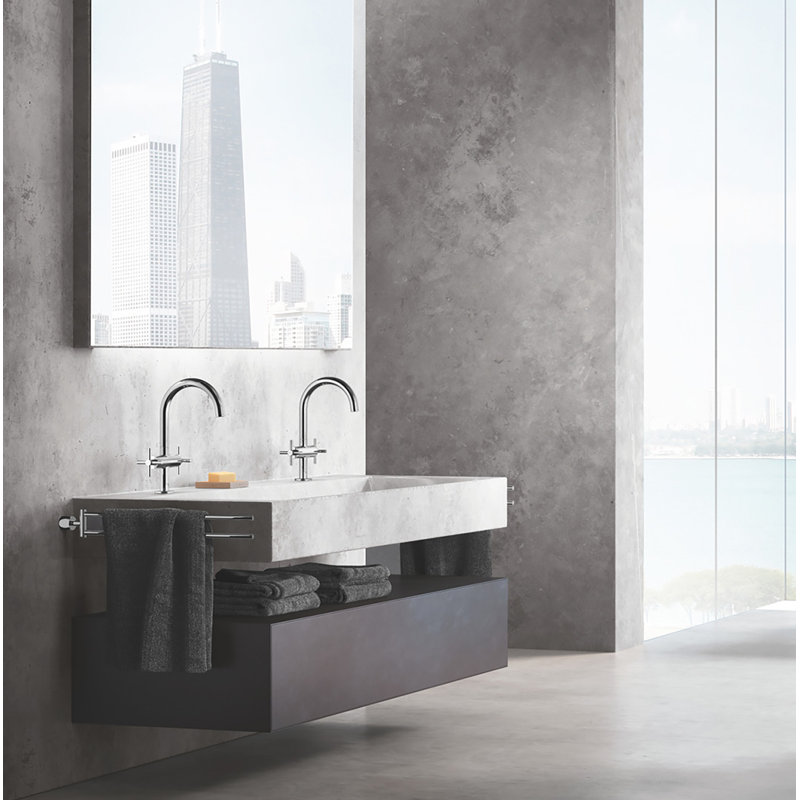 Barre à serviettes murale 21,2205 po Atrio®, Chrome étoilé