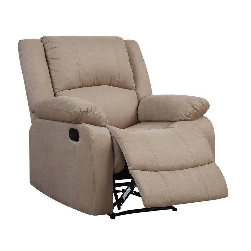 Fauteuil inclinable manuel de 37,8 po Sanie, Microfibre beige