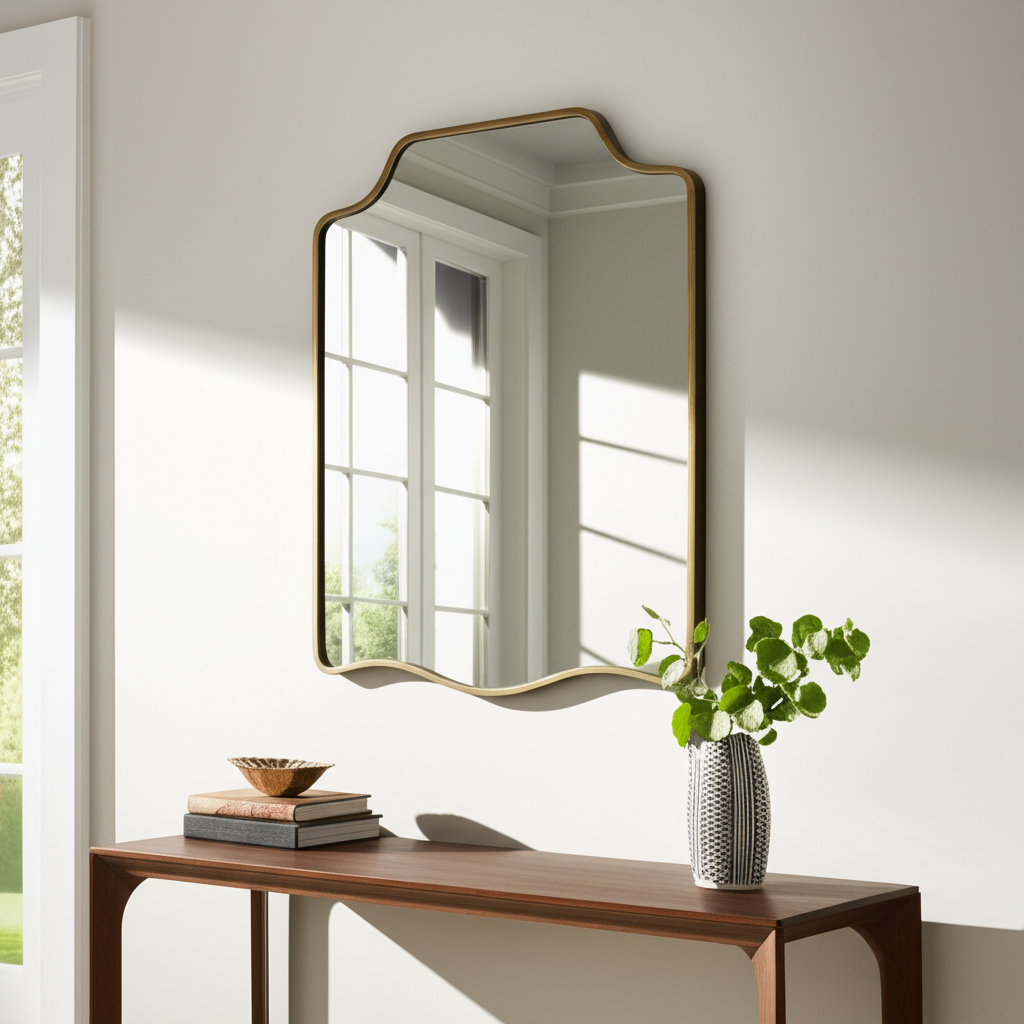 30" Wave Accent Mirror
