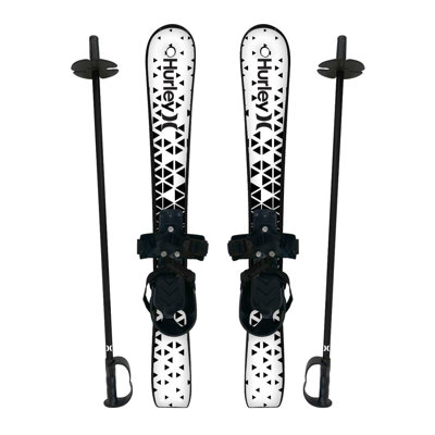 Hurley Youth Beginner Ski's - Black and White (190501D)