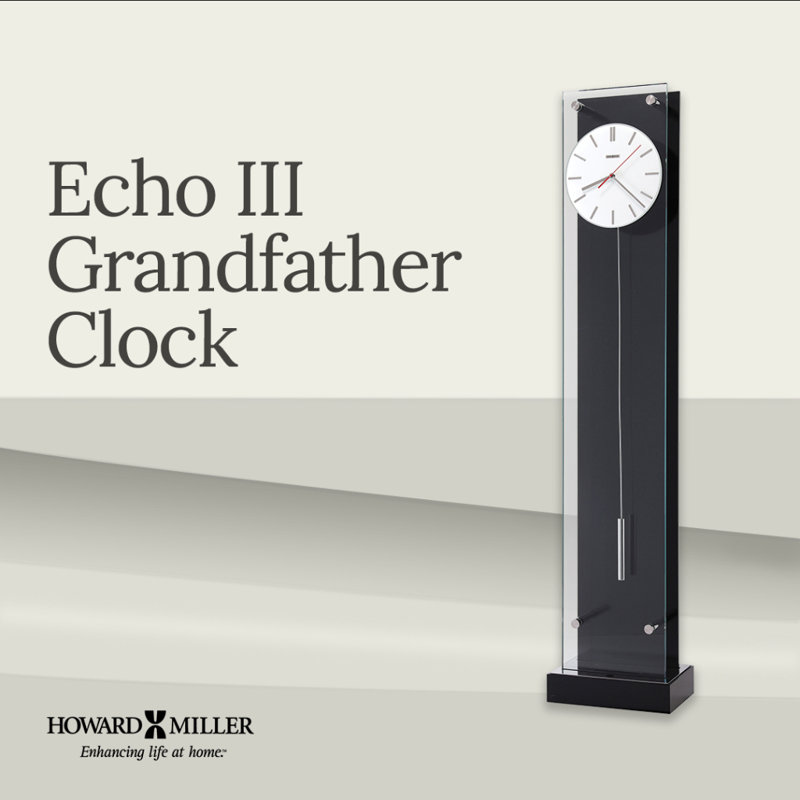 Echo III 78" Metal Floor Clock