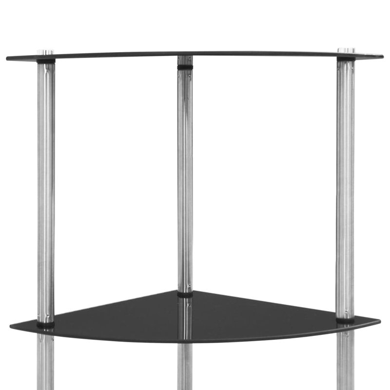 Tollette 30cm W Metal Shelving Unit, Black