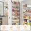 Organisateur de garde-manger au-dessus de la porte avec 8 tablettes réglables, support à épices robuste pour armoires de cuisine, rangement de salle de bain et de salle de lavage, tablettes suspendues peu encombrantes-767918134