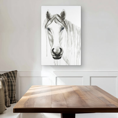 Solitary White Horse - Best Sellers White Metal Print Decor