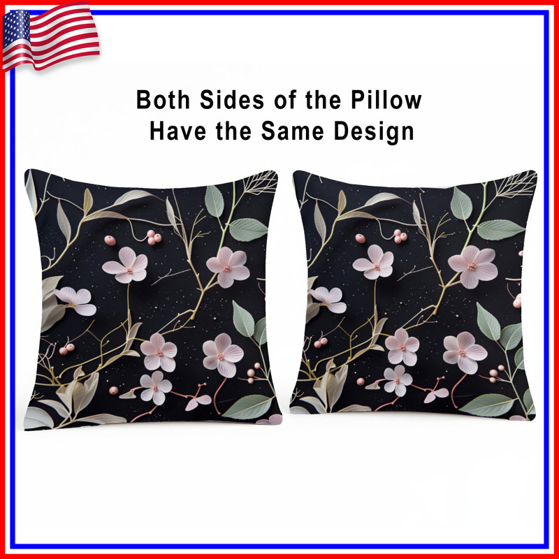 Coussin Floral, 20 x 20 inches