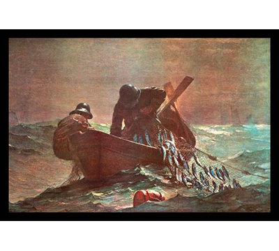 «The Herring Net» par Winslow Homer, reproduction d'art