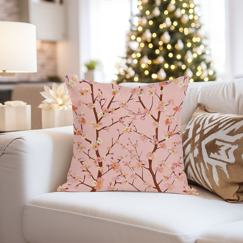 Botanical Sakura Cherry Blossom Tree I Asian, 18"H x 18"W