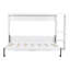 Lit double avec bibliothèque, blanc - construction résiliente Méthode d'économie d'espace. De nombreuses options de rangement. Pas de boîte à ressorts. Assemblage simple Alphas Epsilons-295652961
