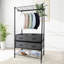 Rebrilliant garde-robe de bricolage noir réglable en hauteur avec 4 tiroirs